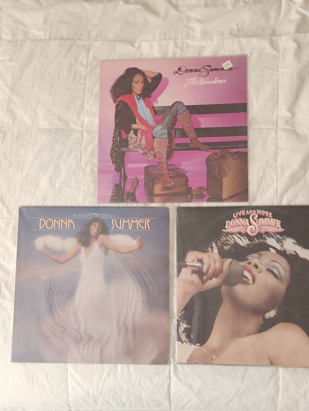 Donna Summer 3 Vinyl Record Lot - Pink, Purple, Black